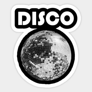 Black And White Disco Sticker